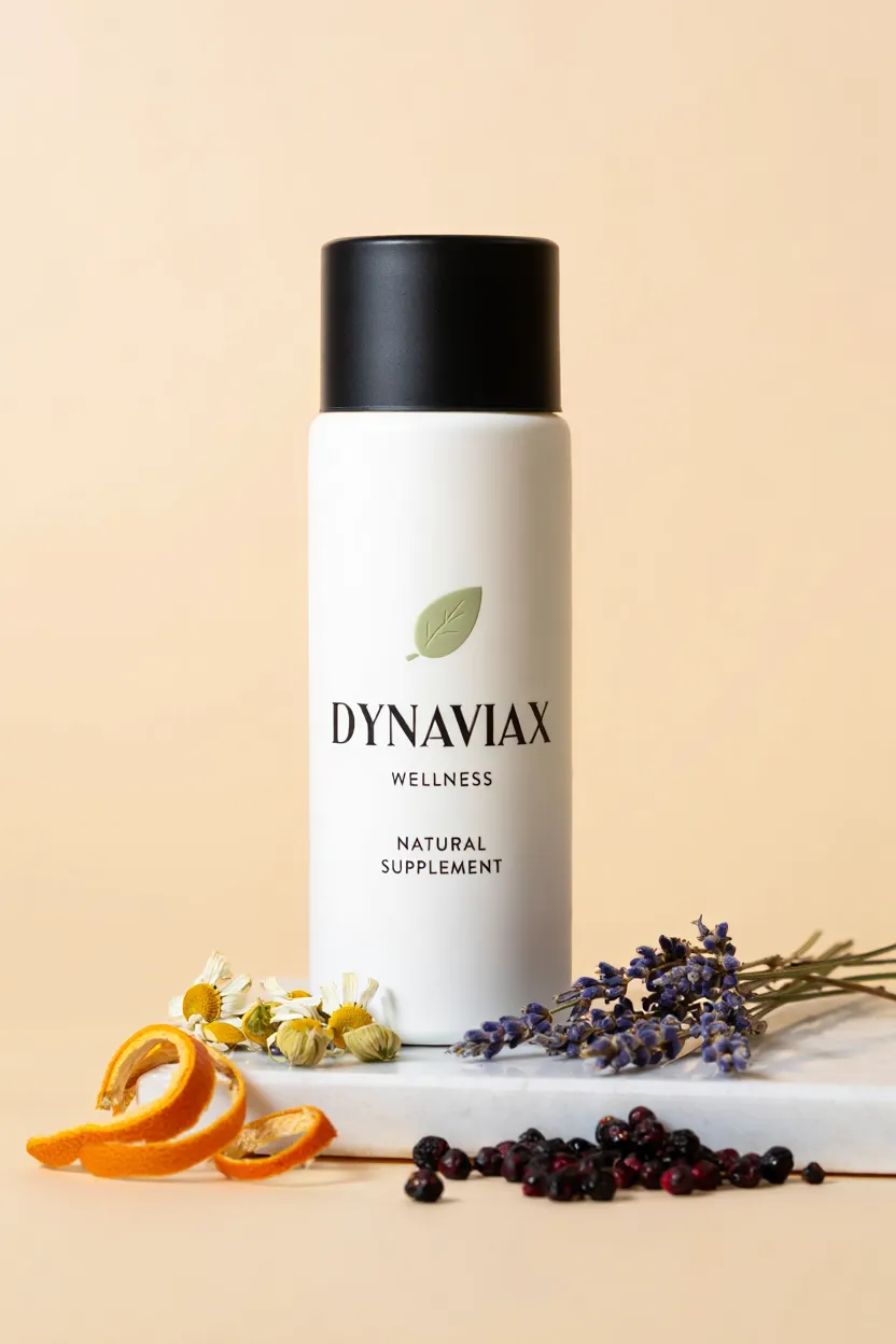 Dynaviax wellness supplement bottle with natural ingredients
